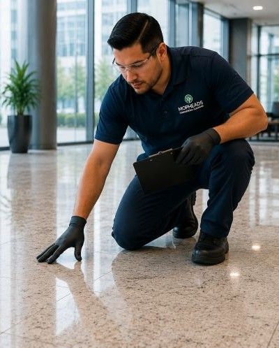 Commercial cleaning inspection in office building in Phoenix